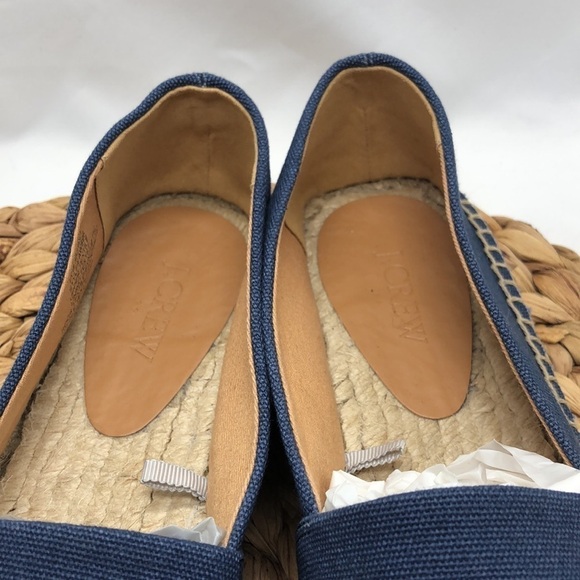 J. Crew Navy and Pink Cap Toe Rope Soled Canvas Espadrilles Size 9.5 - Picture 4 of 9